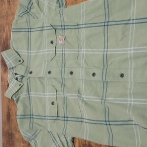 Carhartt Olive Plaid Short Sleeve Shirt-NWOT